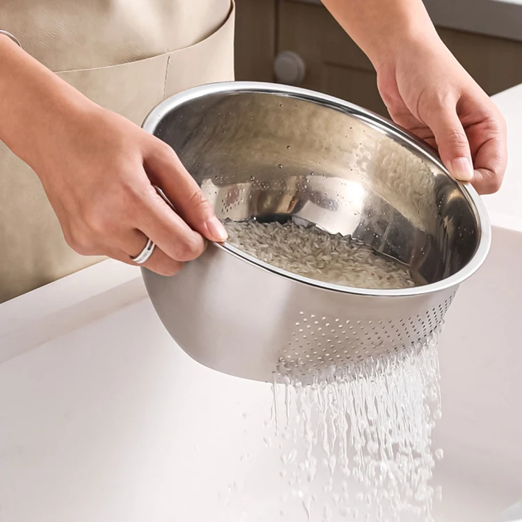 Hot Selling Salad Bowl Beat Eggs Basin Stainless Steel Mixing