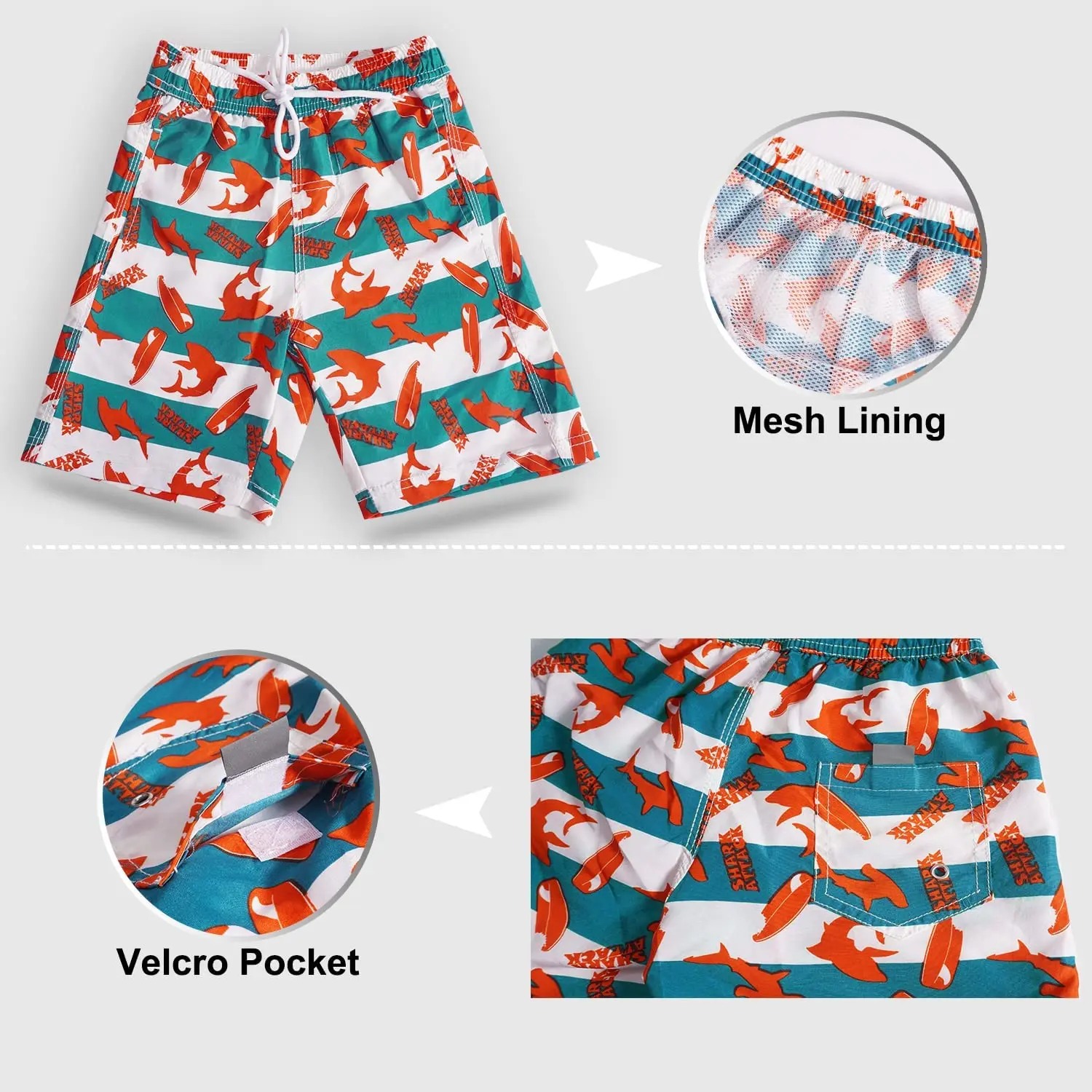 Toddler Boy Swim Shorts Custom 100% Polyester Swim Trunks Boy Swimwear Bathing Suit