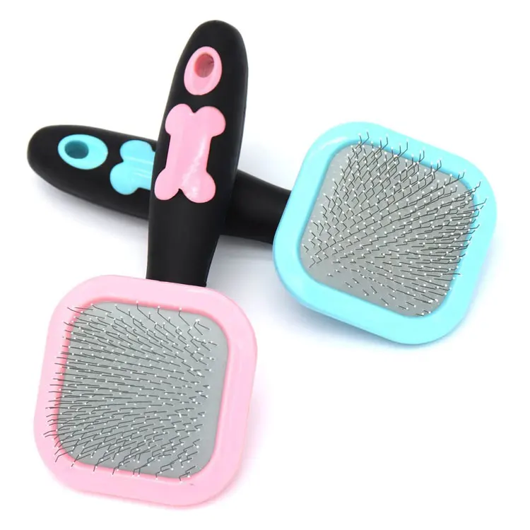 Easy to clean 360 rotate degrees slicker pet grooming dog pin brush