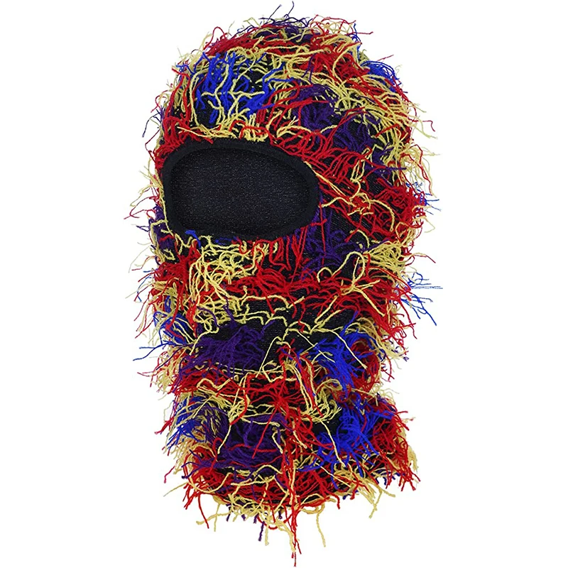 Manufacturer premium high quality blue green pink camouflage knitted balaclava