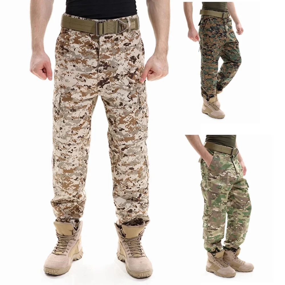 Rip-Stop Fabric Camouflage Style Standard Tactical Pants For Wholesale