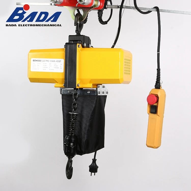 Single hook 120/230V 720/680w 450/500kg electric chain hoist lifting hoist