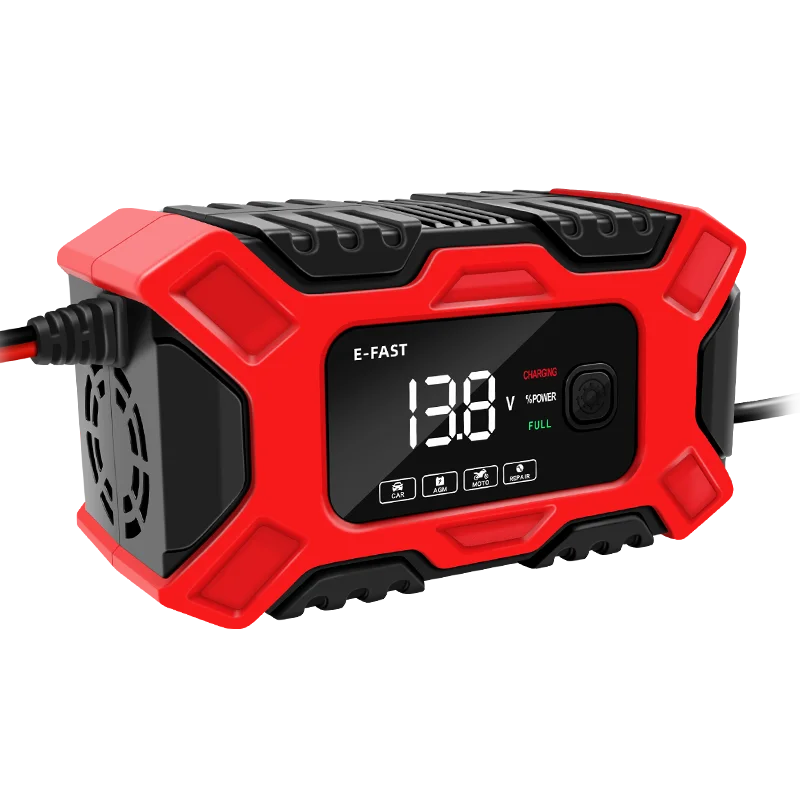 Hot Sale Automatic 12 volt battery charger 6A Smart Car Motorcycle Pulse Repair Battery Charger for GEL AGM Lead Acid Battery