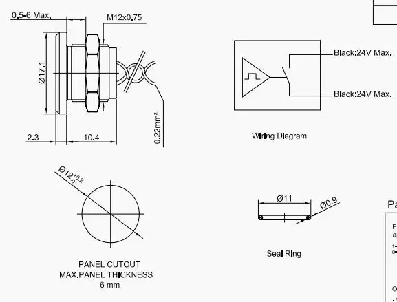 12mm IP68 Metal Piezoelectric Switch Momentary/Laching LED illuminated replace micro travel push button switch