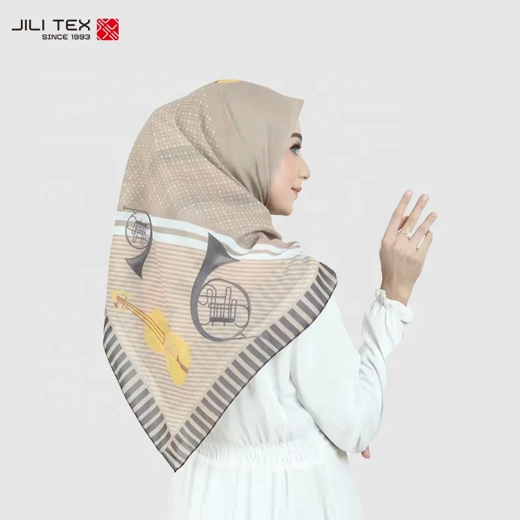 tudung borong china factory custom bawal Printed Cotton voile Muslim Hijabs easy to shape Scarves printing hijab