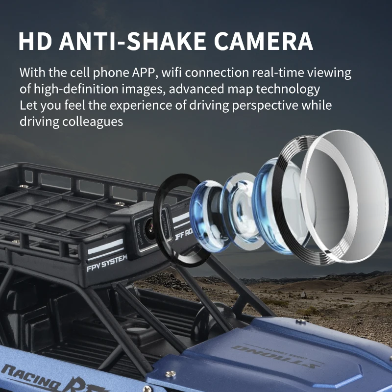 CXJ RC Cars with 1080P Camera Talkie Remote Control Car with 5G FPV UHD Camera Remote Control Truck