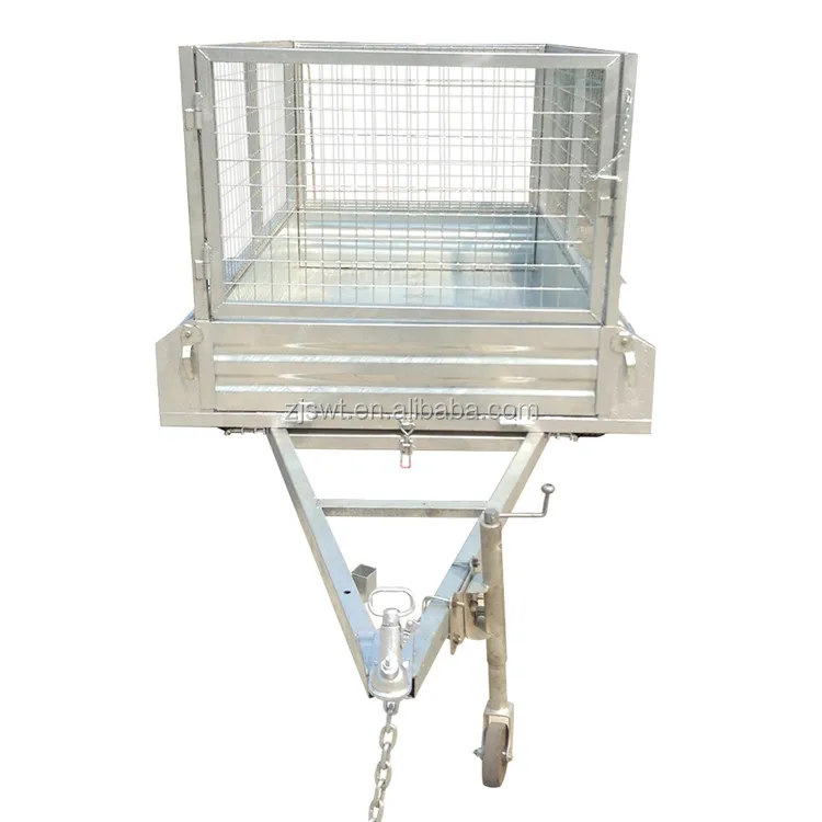 8x4 Box Trailer Single Axle Drawbar Tipping w/ Spring Loaded Shoot Bolts