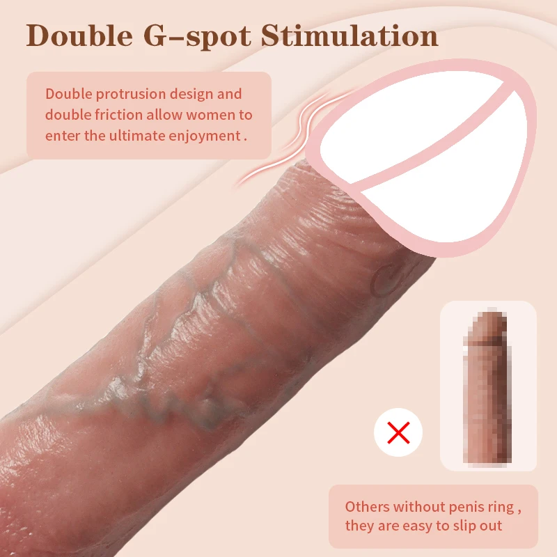 Realistic Multi Speed Vibrating Penis Growth Sleeve Increases Couples Sex Experience Vaginal Stimulation Sex Toys Consolador