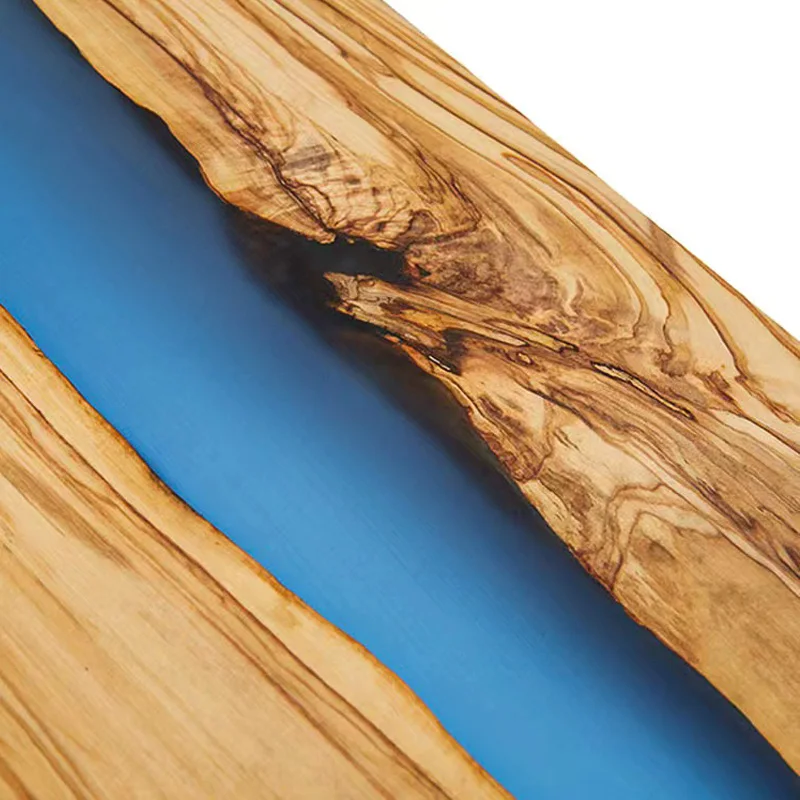 Natural Olive Wood Chopping Board Phenolic Epoxy Resin Cutting Block For Kitchen Serving Home Usage