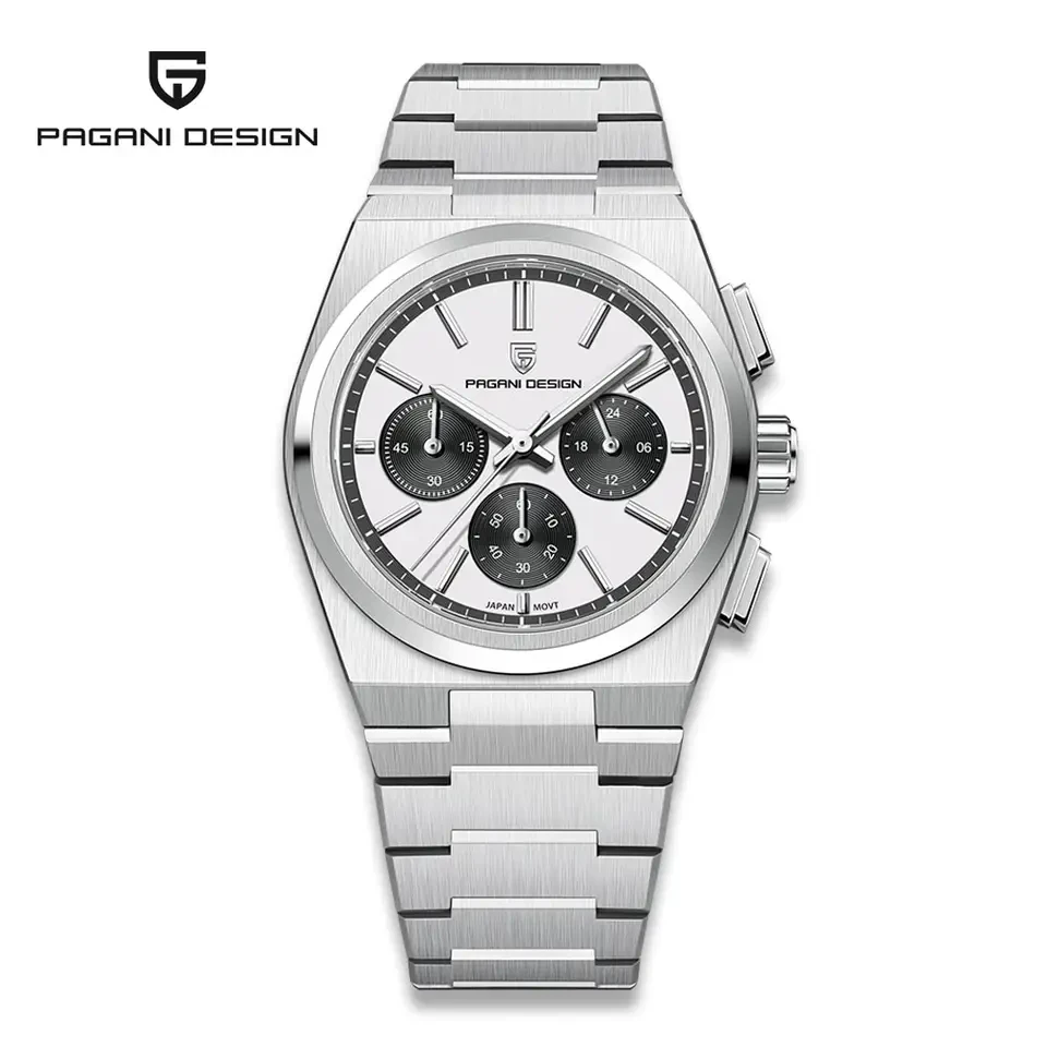 PAGANI DESIGN 1761 New Top Men Fashion Sport Quartz Watches Luxury Sapphire VK63 Waterproof Classic Stainless Steel Watch