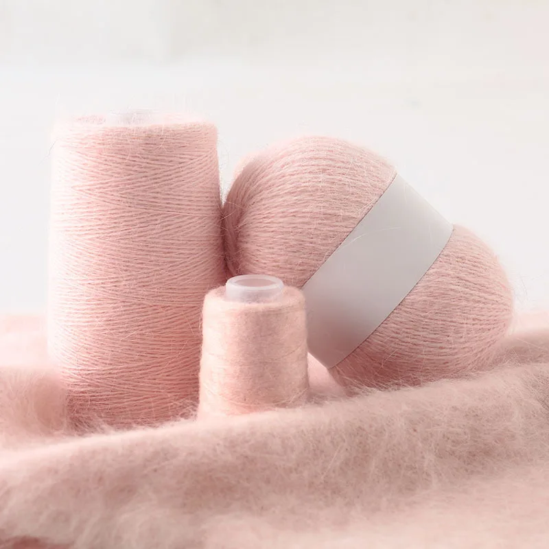  Factory Direct Sales Of Rich Colors Mink Wool Yarn Cashmere For Hand Knitting Non Fading Long