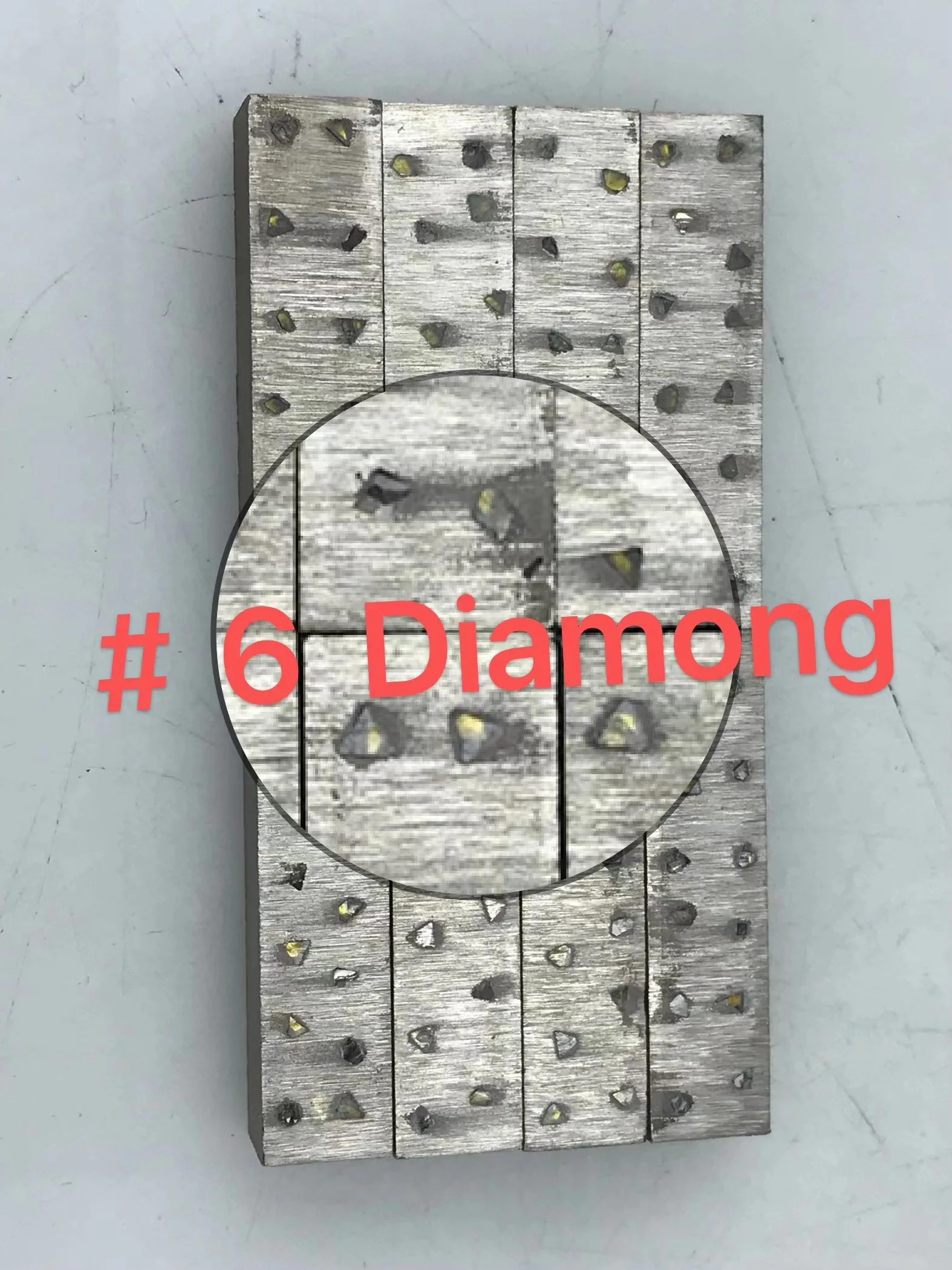 Grinding hard concrete terrazzo epoxy resin floor special Grit 20# 15mm height fan-shaped trapezoidal diamond grinding pad