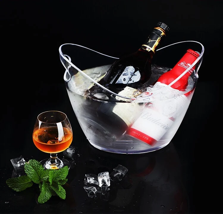 Hot selling High quality 4L 8L 12L boat shape wine beer plastic ice bucket for bar wholesale
