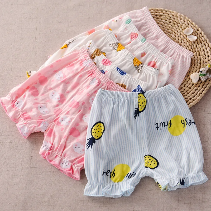 
New Design Infant Home Wear 100% Cotton Cartoon Printed Lantern Shorts Baby Pants  (1600237511234)