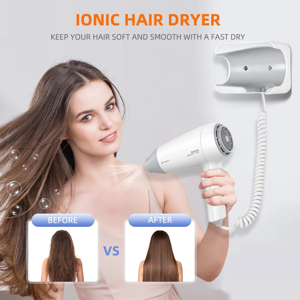 1800W Bathroom wall mounted Hair Dryers High speed Professional Hair Dryer for Hotel