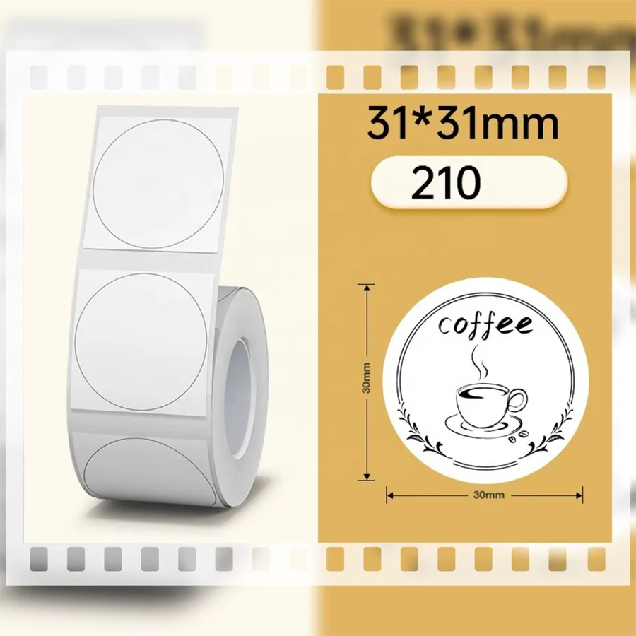 Adhesive Heat-Sensitive Circular Label Sticker Flavor Certificate Sealing for Monthly Food Production Date & Flavor Information