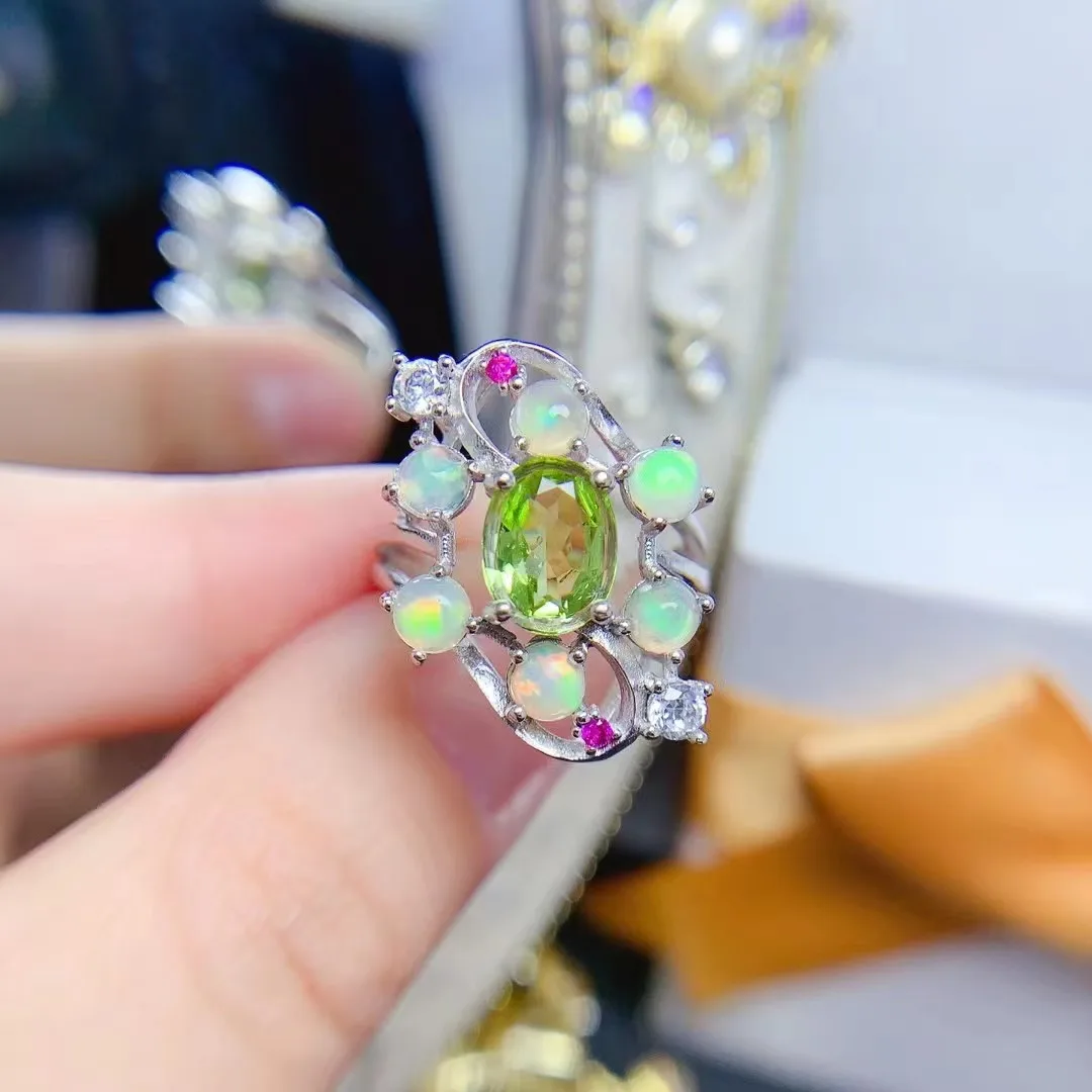 Factory Wholesale Geometric 925 Sterling Silver Engagement Istanbul Turkey Infinity Opal Ring