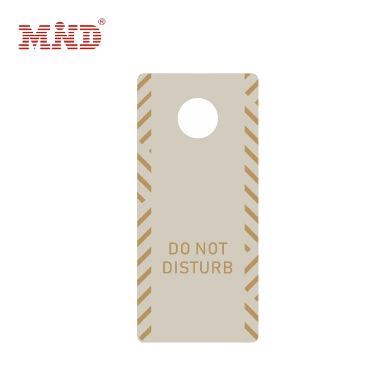 Custom design printing die cut do not disturb hotel door hanger hang tag with hook