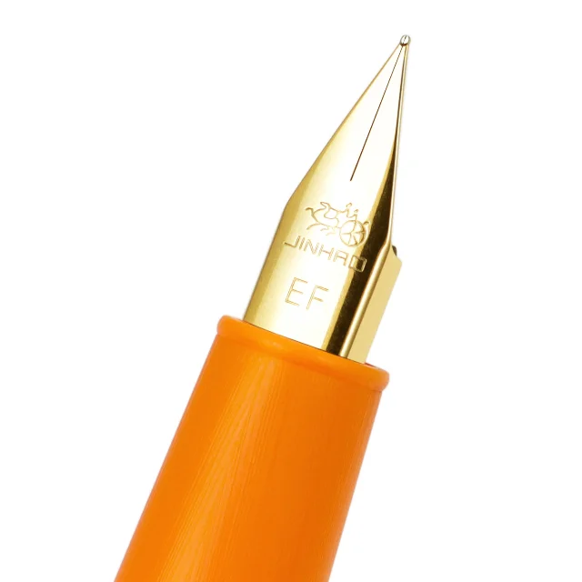Jinhao 80 оранжевая перьевая ручка из углеродного волокна для школы