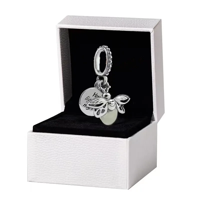 S925 Silver Luminous Firefly Pendant charm Firefly Necklace set Send girlfriend gift