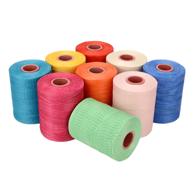 0,8 мм, 1,0 мм, прошитая вручную кожаная нить, плоская вощеная нить, полиэфирная Вощеная швейная нить для обуви