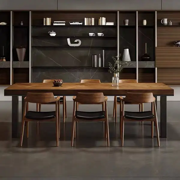 Hot Selling Factory Price Popular Customize Size Office Rustic Kitchen Furniture Wood Restaurant Dining Table