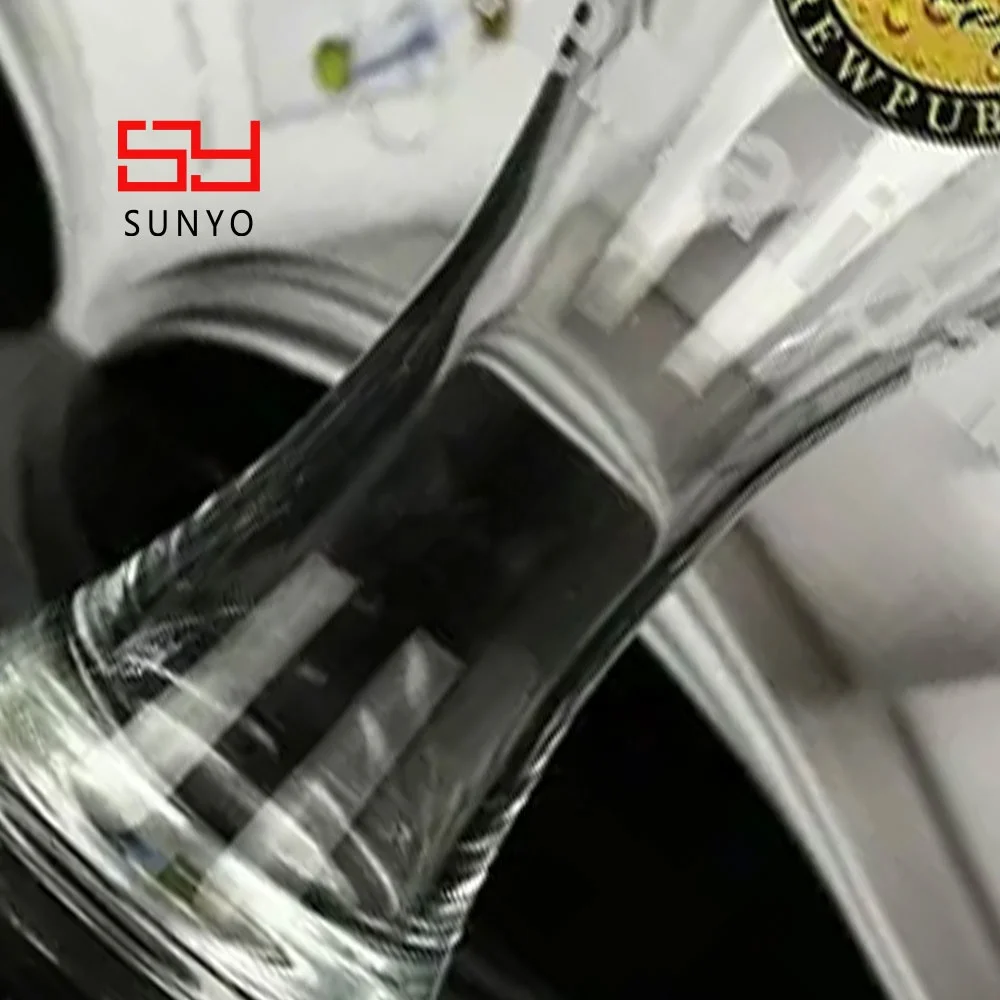 Customized Logo Branded Using Special Shape Beer Glass Multi Size Wholesale Factory Beer Can Glass Cup