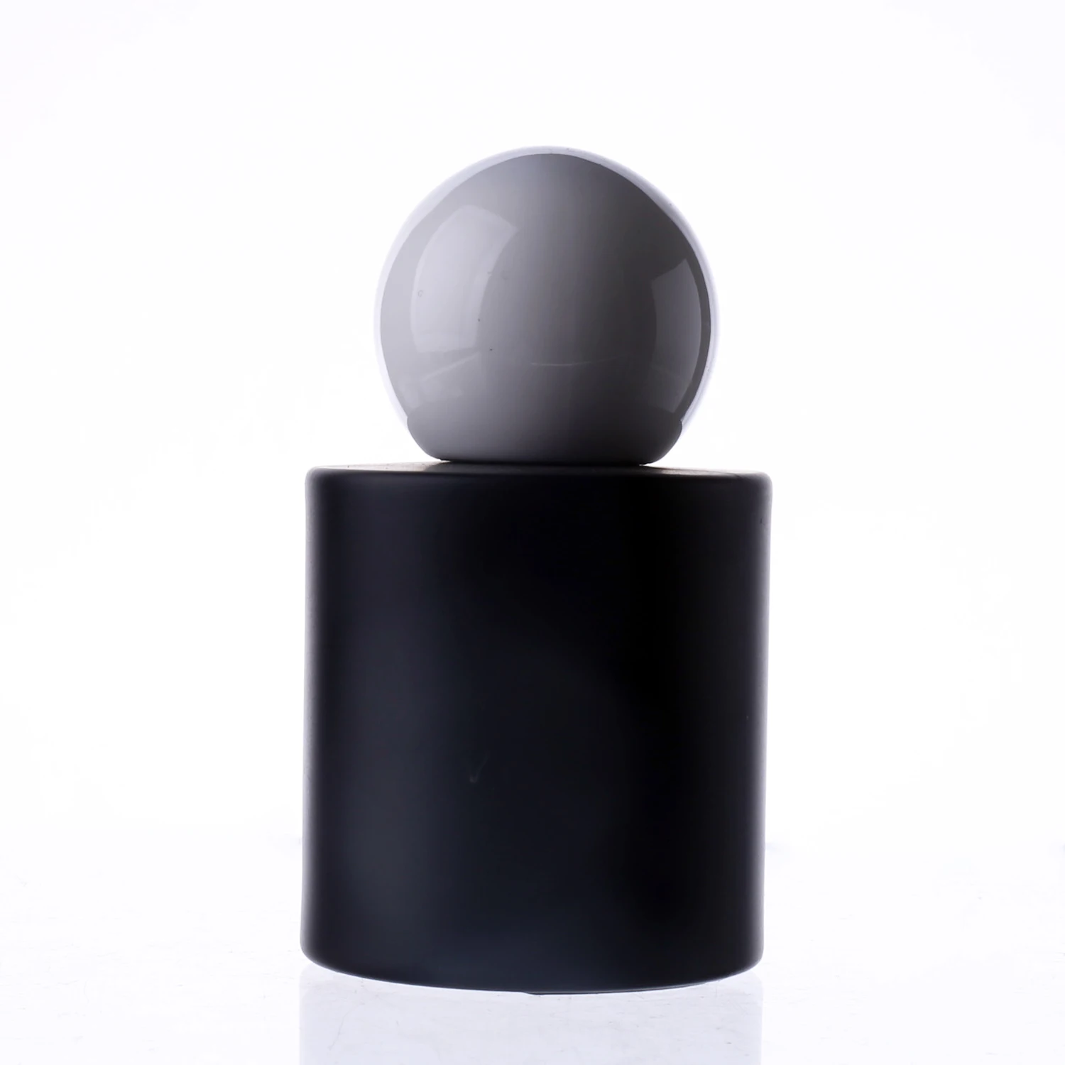 Perfume Bottle Matte Black 30ml 50ml 100ml Flat Shoulder Round Cylinder Glass Perfume Bottle