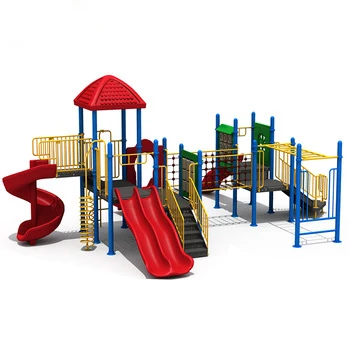 2020 Vasia  cheap large outdoor kids playsets playground  with plastic slide