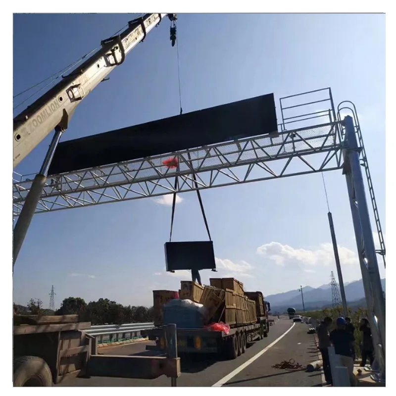 Gantry traffic frame  Traffic Indicator Monitor Signal Post  Galvanized Road Sign Posts