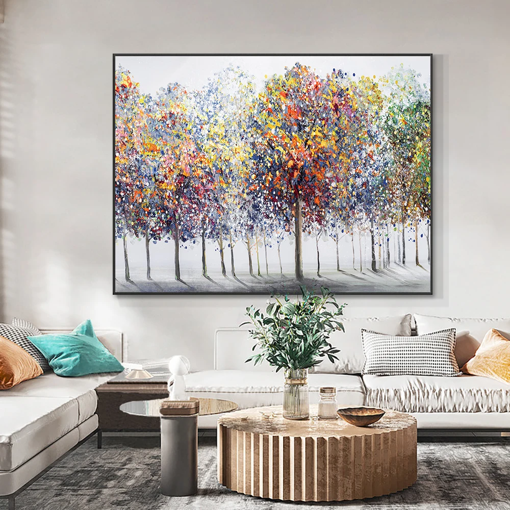 High quality abstract hand painted landscape acrylic painting interior decoration landscape wall art oil painting