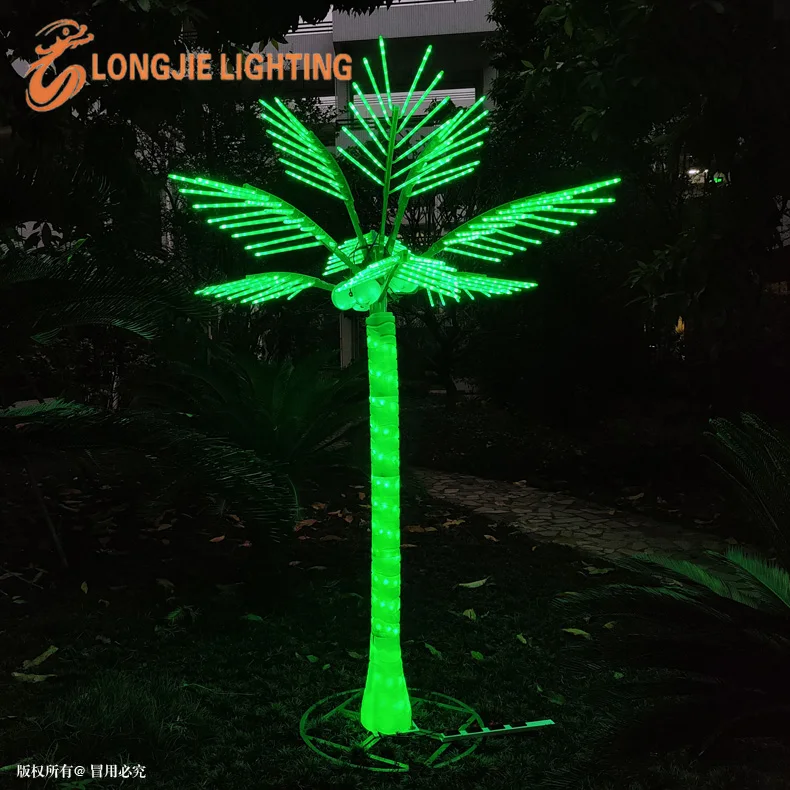 H:3m w:2m 9PCS Artificial coconut palm tree fairy garden led lights