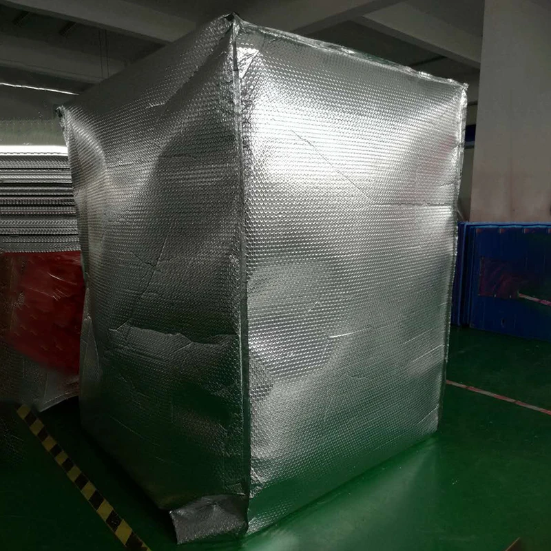 Customized Size Aluminum Foil+Xpe+Woven Pallet Covers For Transportation And Flexible Packaging