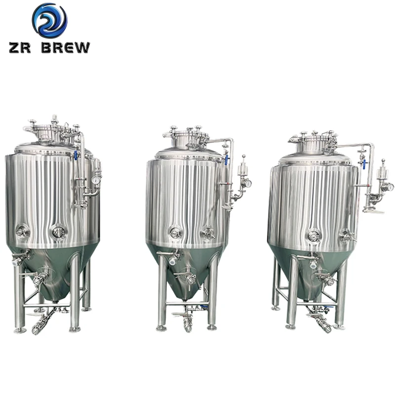 200L 300L 500L beer fermenting tanks cone fermentor craft beer making plant beer drink machine