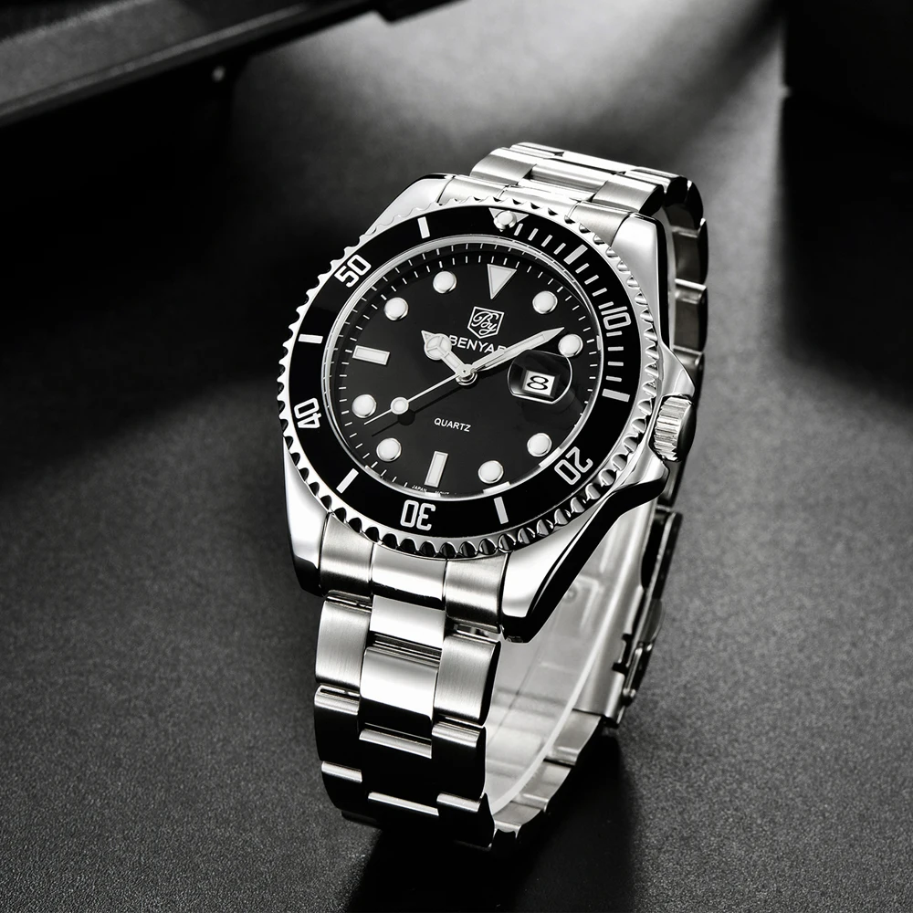 Часы Relojes Hombre Benyar 5161 Классические кварцевые часы с пользовательским логотипом оригинальные брендовые роскошные мужские наручные