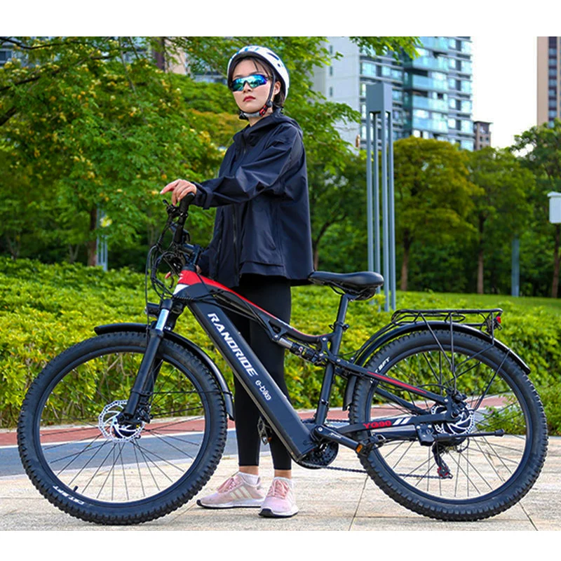 RANDRIDE YG90 Mtb Bicicleta 1000W электрический горный велосипед готов для езды по бездорожью