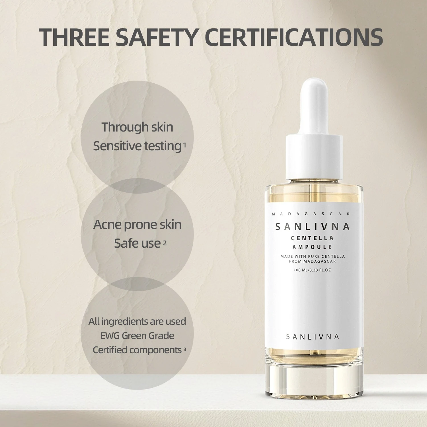 Centella Asiatica Skin Care Asiatica Extract Moisturising Calming and Hydrating and Soothing Acne Repair Care Brightening