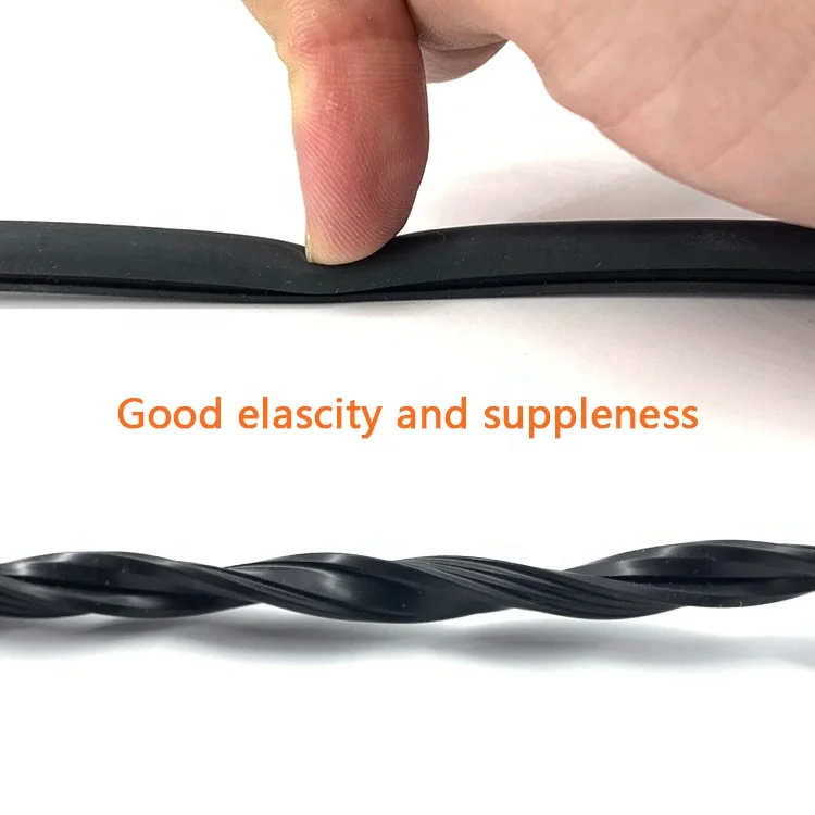 Oem design good elasticity suppleness quality epdm d-type door and window customized rubber strip sliding door seal