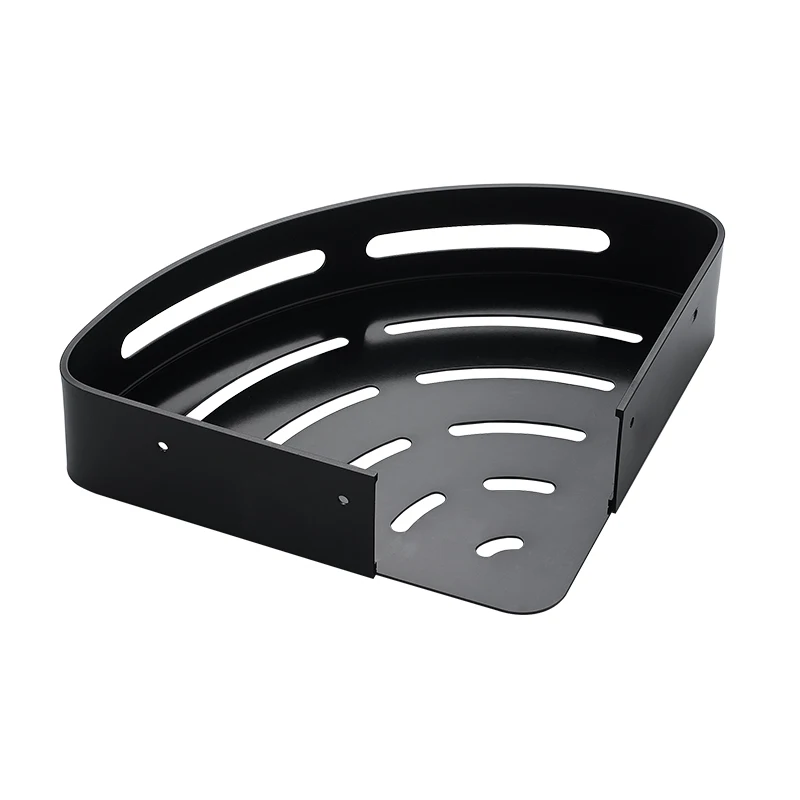 Metal Triangle Shape Space Aluminum Bathroom Black Corner Shower Shower Shelf Storage Organizer Rack