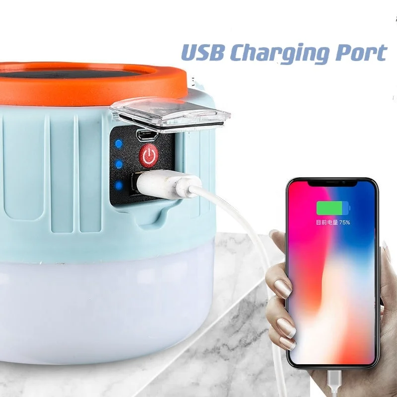 
Super Bright Solar LED Bulbs Rechargeable 5 Modes Portable Night Light Solar Charging Torch Lamp Flashlight 