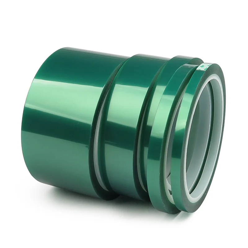 High Temperature Green Polyester Silicone PET Film Heat Resist Adhes Tape For Sublimation 3D Printing Powder coating PCB Masking