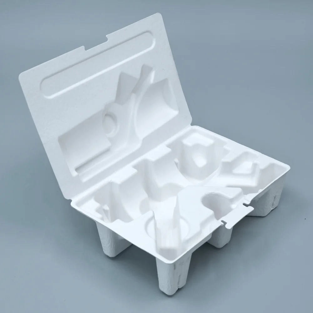 Custom Biodegradable Pulp Molded Juicer Inner Tray For Eco-Friendly Juice Machine Packaging Solution