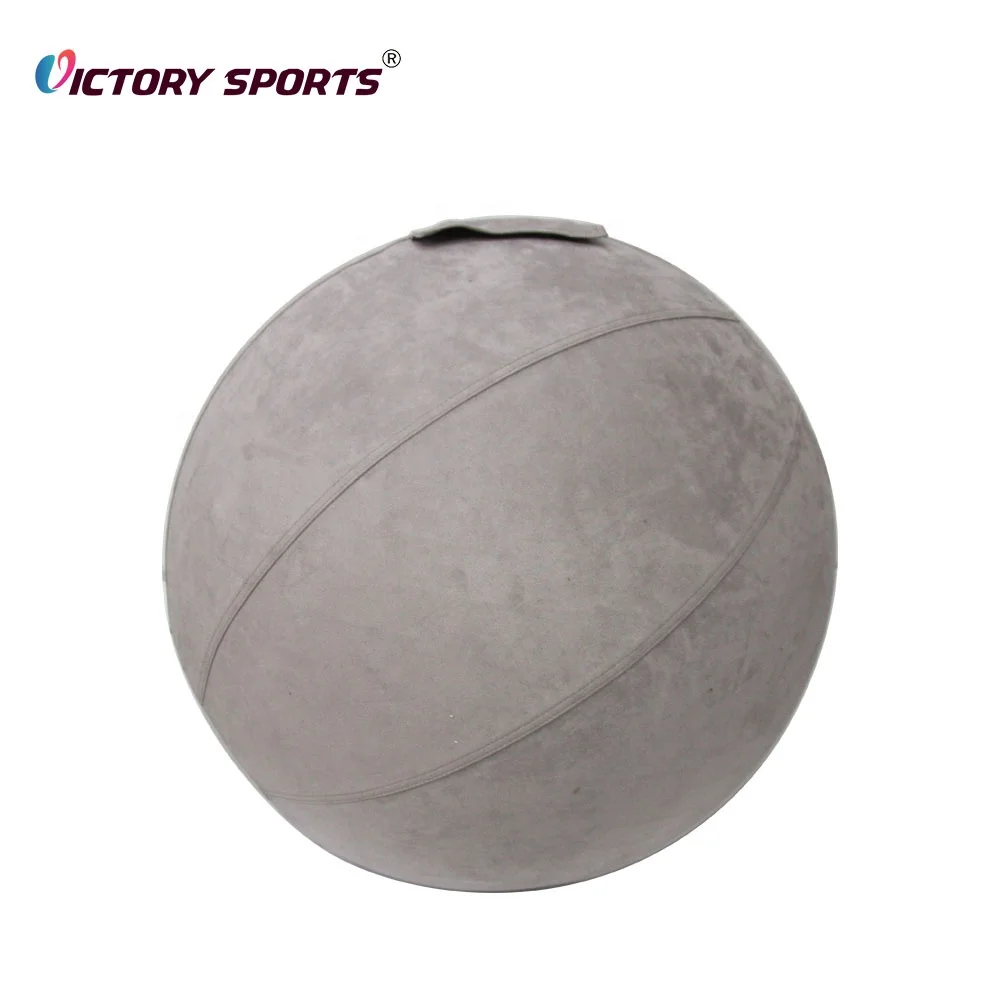 Fitness 55cm 65cm 75cm balance custom gym yoga ball cover with handle