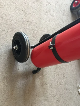 Howdy economic price trolley 25kg carbon dioxide co2 fire extinguisher for sale