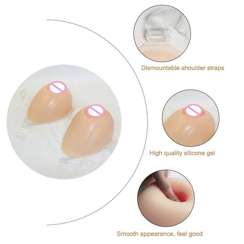 Beautiful False Silicone Breast Forms Artificial Crossdresser False Boobs Free Shipping 1600g/pair Factory Direct Sale