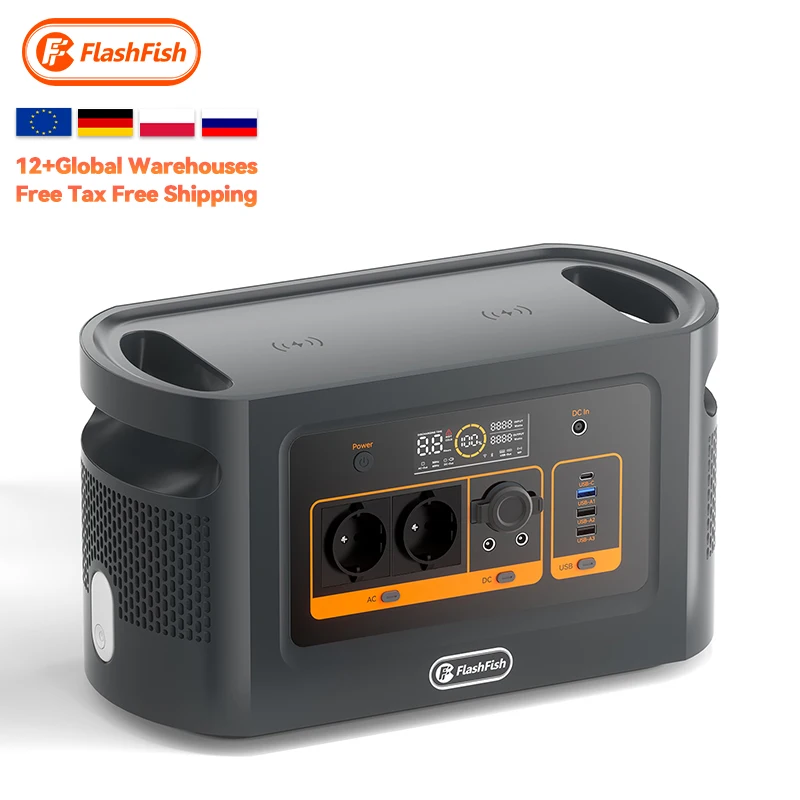 1200 Вт беспроводной Power Bank лучшая Южноафриканская вилка перезаряжаемая 2000 солнечный генератор Lifepo4 Мини Портативная электростанция