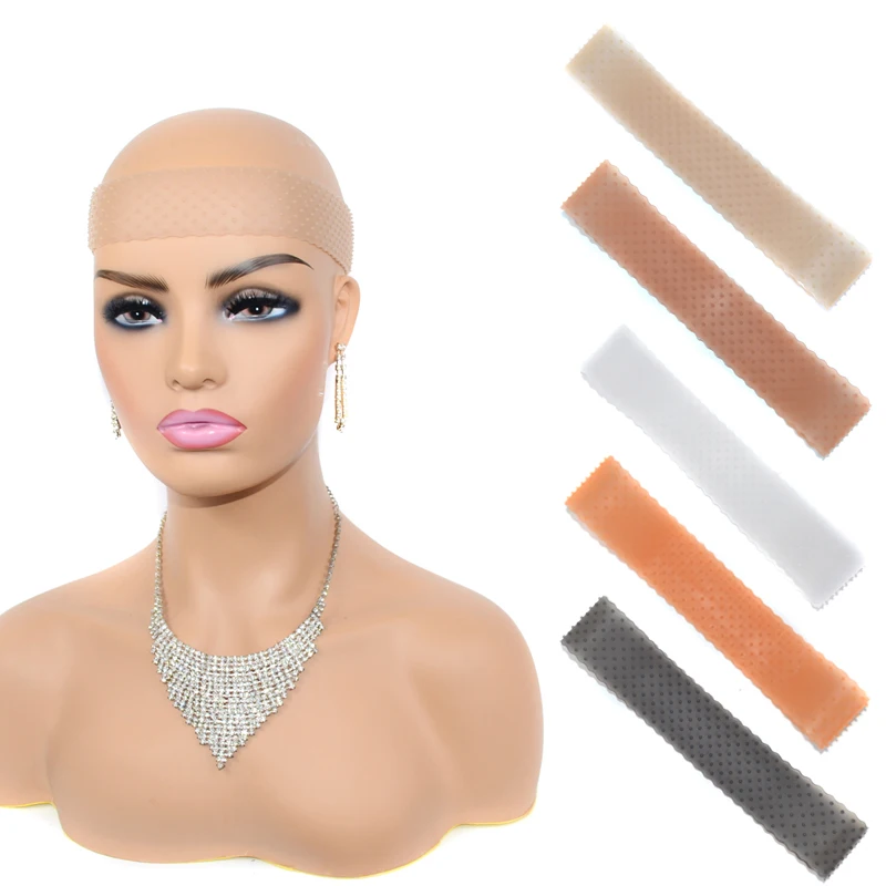 Transparent Silicone Wig Holder Headband Soft Drop-Shaped Elastic Band Lace Wig Grip Hair Extension Silicon Wig Band Non Slip