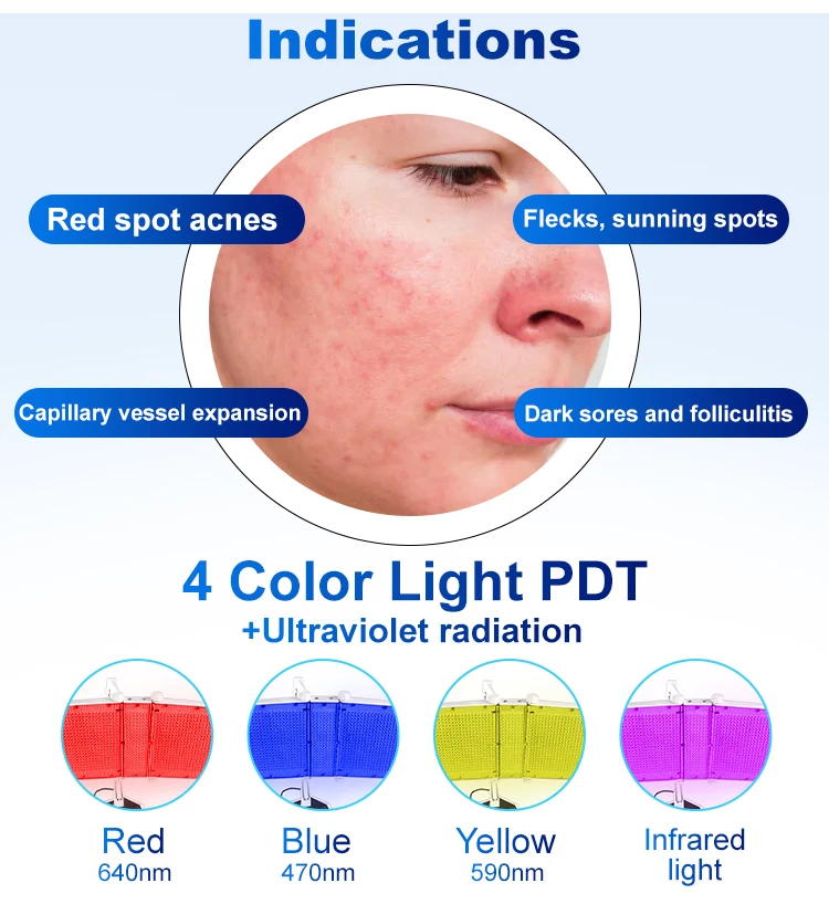 skin treatment full body powerful pdt 4 color light therapy beauty salon led facial therapy pdt infrared device