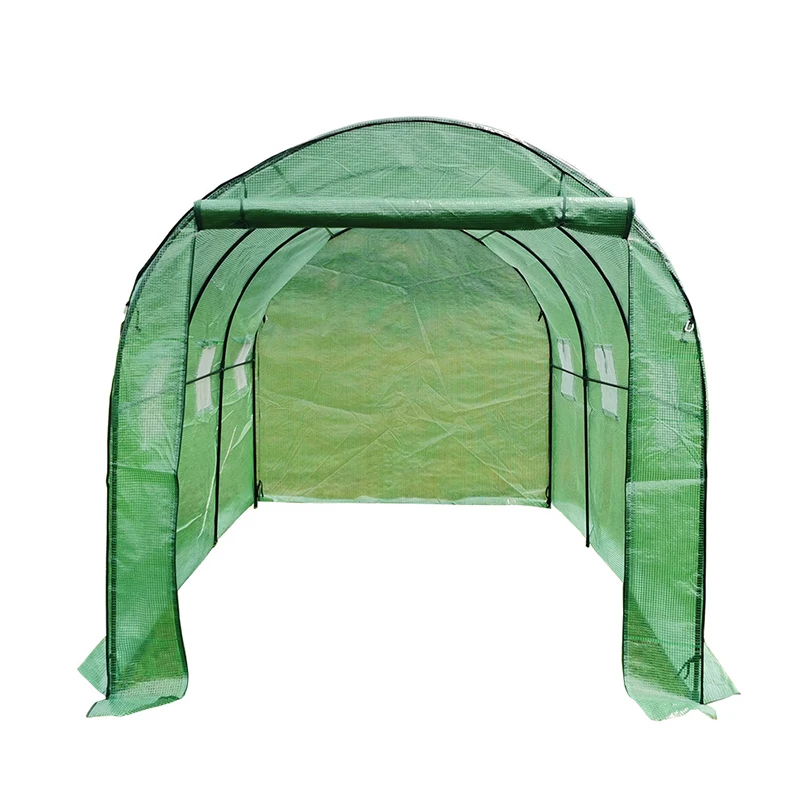 3x2x2m chinese passive solar outdoor mini greenhouse for seedlings garden with 2 doors