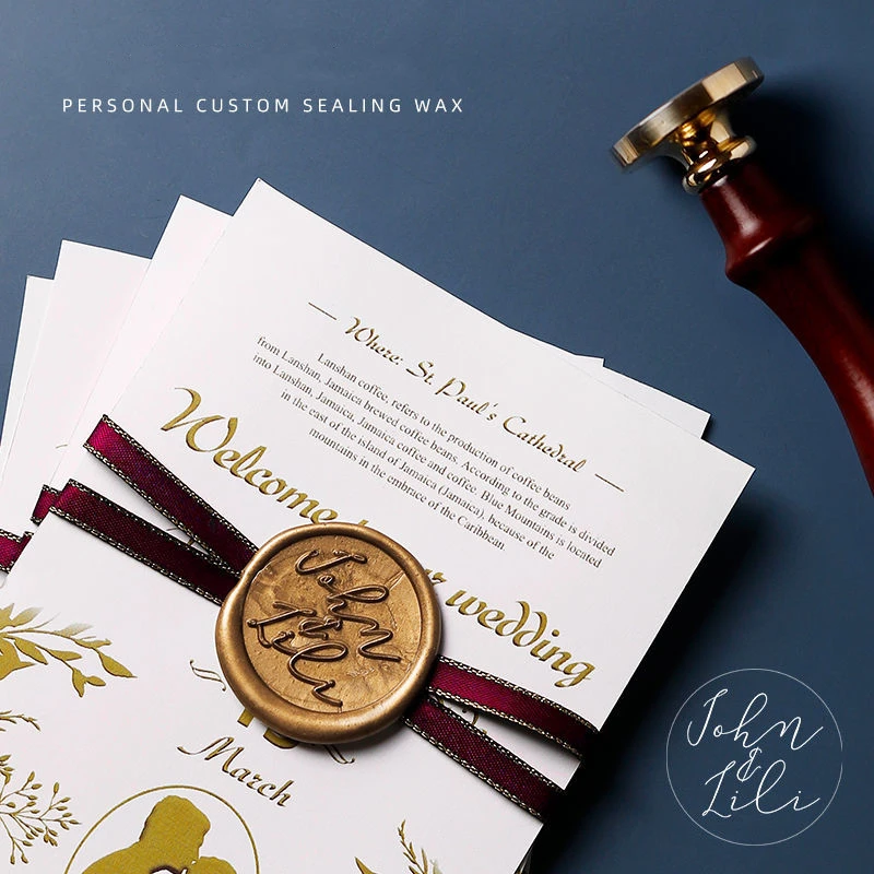 Factory Seal Wax Stamp Envelope Custom Product Seal Stamp Customization 20/22/25/30/35/38/40/42/45/50mm Square Rectangle GZZ013